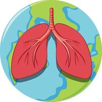 longen menselijke pictogram vector