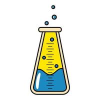 chemische kolf chemische reactie: vector