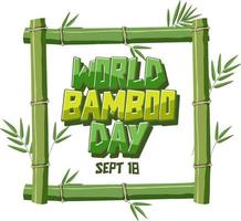 wereld bamboe dag logo banner vector