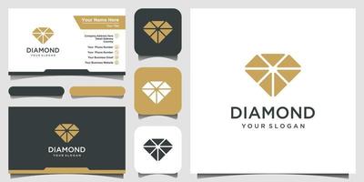 diamant abstract logo ontwerp en visitekaartje. vector