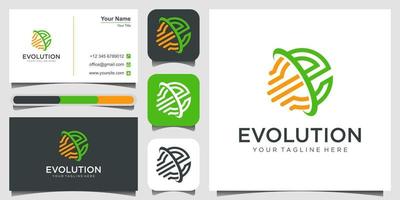 eerste letter e motion logo-ontwerp met swoosh en snelheidselement. symbool evolutie voor digitale technologie. logo-ontwerp en visitekaartje premium vector. vector