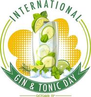 internationale gin-tonic dagbanner vector