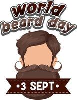 wereld baard dag 3 september vector