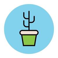 trendy potplant vector