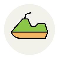 trendy jetboating vector