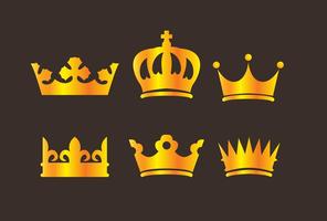 Gouden Kroon Logo Vectoren