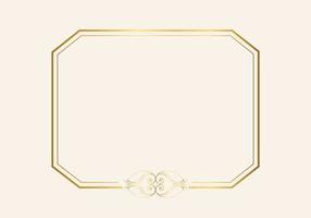 gouden dubbel frame vintage stijl ontwerp vector