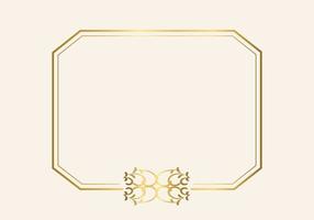 gouden dubbel frame vintage stijl ontwerp vector