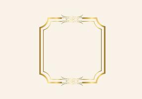 gouden dubbel frame vintage stijl ontwerp vector