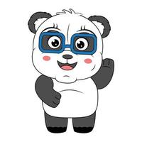 schattige panda dieren cartoon afbeelding vector