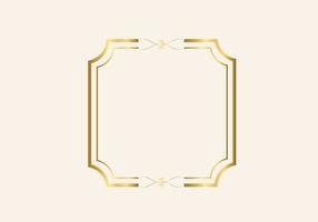 gouden dubbel frame vintage stijl ontwerp vector