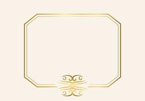 gouden dubbel frame vintage stijl ontwerp vector