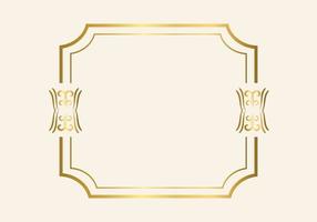 gouden dubbel frame vintage stijl ontwerp vector