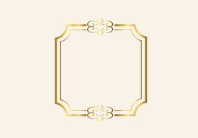 gouden dubbel frame vintage stijl ontwerp vector