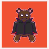 teddybeer pop schattig vector ontwerp halloween