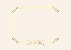 gouden dubbel frame vintage stijl ontwerp vector