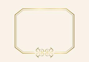 gouden dubbel frame vintage stijl ontwerp vector