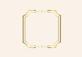 gouden dubbel frame vintage stijl ontwerp vector