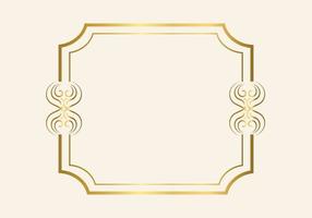 gouden dubbel frame vintage stijl ontwerp vector