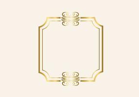 gouden dubbel frame vintage stijl ontwerp vector