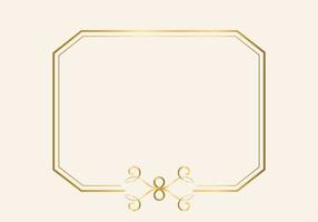 gouden dubbel frame vintage stijl ontwerp vector