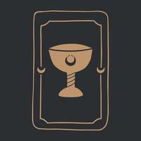 magische tarot dek vector achtergrond met cup occulte en waarzeggerij concept.