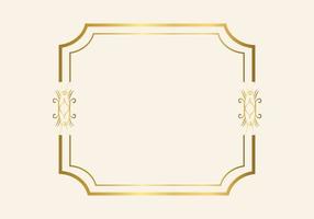 gouden dubbel frame vintage stijl ontwerp vector