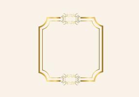 gouden dubbel frame vintage stijl ontwerp vector