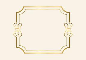 gouden dubbel frame vintage stijl ontwerp vector