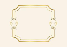 gouden dubbel frame vintage stijl ontwerp vector