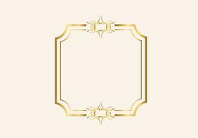 gouden dubbel frame vintage stijl ontwerp vector