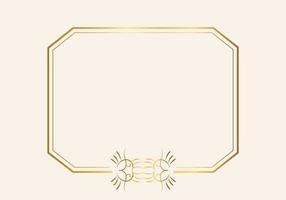 gouden dubbel frame vintage stijl ontwerp vector