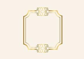 gouden dubbel frame vintage stijl ontwerp vector