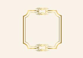 gouden dubbel frame vintage stijl ontwerp vector