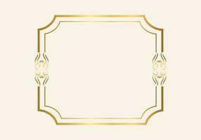 gouden dubbel frame vintage stijl ontwerp vector