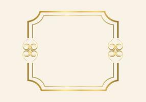 gouden dubbel frame vintage stijl ontwerp vector