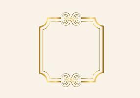 gouden dubbel frame vintage stijl ontwerp vector