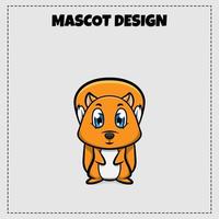 eekhoorn mascotte dier ontwerp illustratie vector