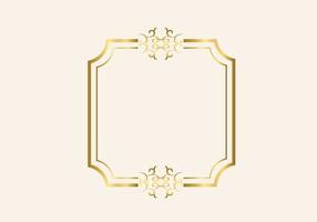 gouden dubbel frame vintage stijl ontwerp vector