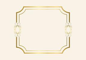 gouden dubbel frame vintage stijl ontwerp vector