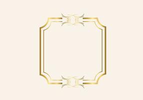 gouden dubbel frame vintage stijl ontwerp vector