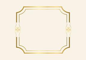 gouden dubbel frame vintage stijl ontwerp vector