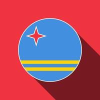 land aruba. aruba vlag. vectorillustratie. vector