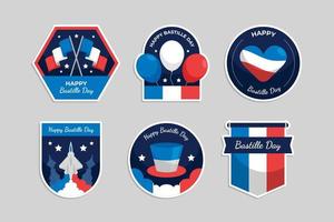 Bastille Day-stickerset vector