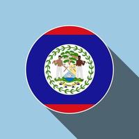 land belize. vlag van belgië. vectorillustratie. vector