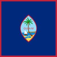 vlag van guam, officiële kleuren. vectorillustratie. vector