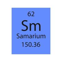 samarium-symbool. scheikundig element van het periodiek systeem. vectorillustratie. vector