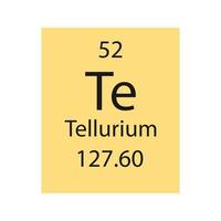 telluur symbool. scheikundig element van het periodiek systeem. vectorillustratie. vector