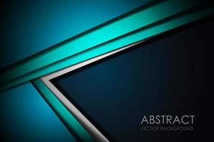 abstracte groen blauwe en witte overlappende achtergrond vector