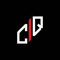 cq letter logo creatief ontwerp met vectorafbeelding vector